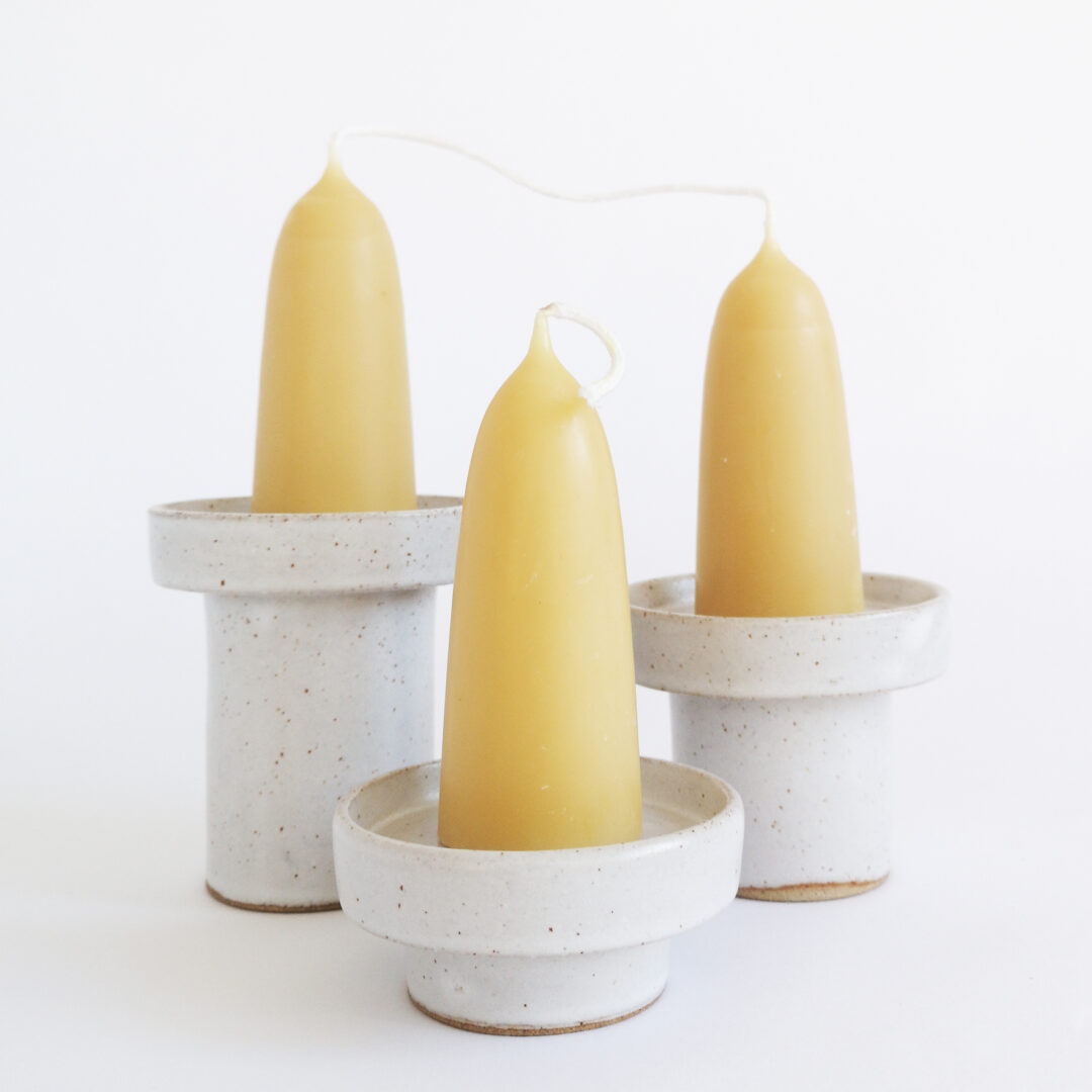 Stoneware Candle Holders